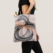 Abstracte Anthracite Gray Sienna Modern Fractal Ar Tote Bag (Dichtbij)