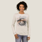 Abstracte Anthracite Gray Sienna Modern Fractal Ar Tri-Blend Shirt (Voorkant)