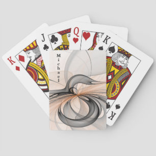 Abstracte antracite Gray Sienna Shape Fractal Name Pokerkaarten