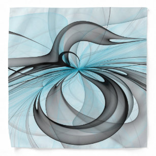 Abstracte antracite grijs blauwe, moderne fractale bandana