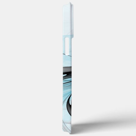 Abstracte antracite grijs blauwe, moderne fractale Case-Mate iPhone case (Achterkant / Rechts)