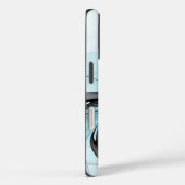 Abstracte antracite grijs blauwe, moderne fractale Case-Mate iPhone case (Achterkant / Rechts)