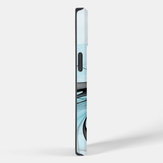 Abstracte antracite grijs blauwe, moderne fractale Case-Mate iPhone case (Achterkant / Rechts)