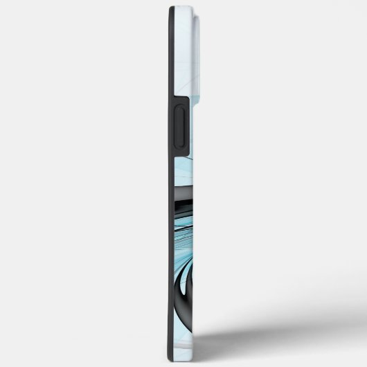 Abstracte antracite grijs blauwe, moderne fractale Case-Mate iPhone case (Achterkant / Rechts)