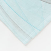 Abstracte antracite grijs blauwe, moderne fractale fleece deken (Hoek)