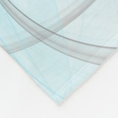 Abstracte antracite grijs blauwe, moderne fractale fleece deken (Hoek)