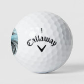 Abstracte antracite grijs blauwe, moderne fractale golfballen (Logo)