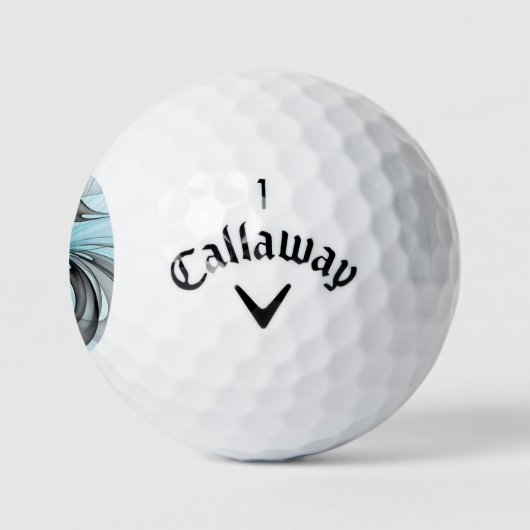 Abstracte antracite grijs blauwe, moderne fractale golfballen (Logo)