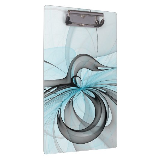 Abstracte antracite grijs blauwe, moderne fractale klembord (Rechts)