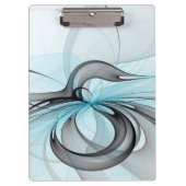 Abstracte antracite grijs blauwe, moderne fractale klembord (Voorkant)