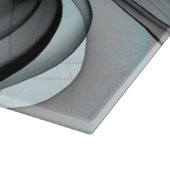 Abstracte antracite grijs blauwe, moderne fractale snijplank (Hoek)