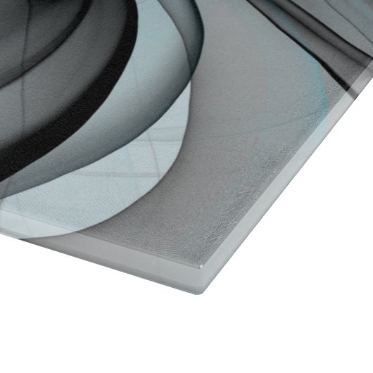 Abstracte antracite grijs blauwe, moderne fractale snijplank (Hoek)