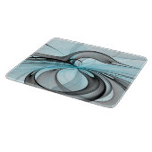 Abstracte antracite grijs blauwe, moderne fractale snijplank (Hoek)