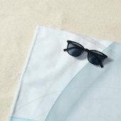 Abstracte antracite grijs blauwe, moderne fractale strandlaken (In situ)