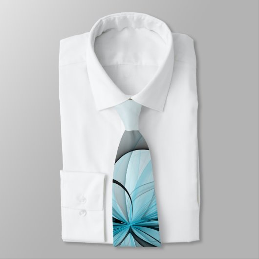 Abstracte antracite grijs blauwe, moderne fractale stropdas (Gebonden)