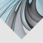 Abstracte antracite grijs blauwe, moderne fractale tissuepapier (Detail)