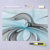 Abstracte antracite grijs blauwe, moderne fractale tissuepapier (Craft)