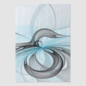 Abstracte antracite grijs blauwe, moderne fractale tissuepapier (Voorkant)