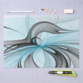 Abstracte antracite grijs blauwe, moderne fractale tissuepapier (Craft)