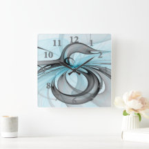 Abstracte antracite grijs blauwe, moderne fractale