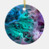 Abstracte Apophysis Fractal I + jouw tekst Keramisch Ornament (Voorkant)
