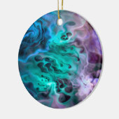 Abstracte Apophysis Fractal I + jouw tekst Keramisch Ornament (Links)