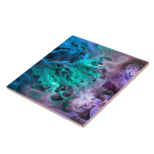 Abstracte Apophysis Fractal I Tegeltje (Zijkant)