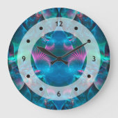 Abstracte Apophysis Fractal III Grote Klok (Voorkant)