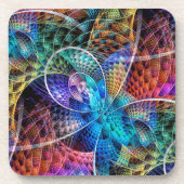 Abstracte Apophysis Fractal X Bier Onderzetter (Voorkant)