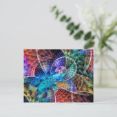 Abstracte Apophysis Fractal X Briefkaart (Staand voorkant)