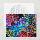 Abstracte Apophysis Fractal X Briefkaart (Voorkant / Achterkant)