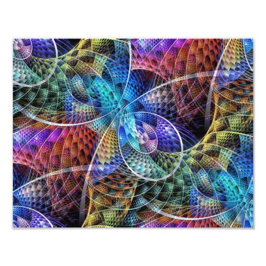 Abstracte Apophysis Fractal X Foto Afdruk (Voorkant)
