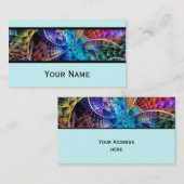 Abstracte Apophysis Fractal X + jouw tekst Visitekaartje (Voorkant / Achterkant)