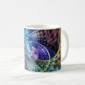 Abstracte Apophysis Fractal X Koffiemok (Voorkant rechts)