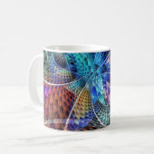 Abstracte Apophysis Fractal X Koffiemok (Voorkant links)