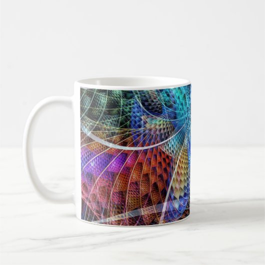 Abstracte Apophysis Fractal X Koffiemok (Links)