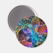 Abstracte Apophysis Fractal X Magneet (Voorkant / Achterkant)
