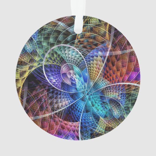 Abstracte Apophysis Fractal X Ornament (achterkant)