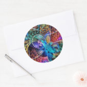 Abstracte Apophysis Fractal X Ronde Sticker (Envelop)