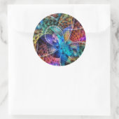 Abstracte Apophysis Fractal X Ronde Sticker (Tas)