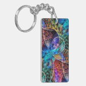 Abstracte Apophysis Fractal X Sleutelhanger (Voorkant Links)