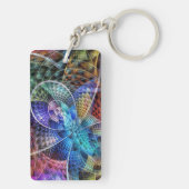 Abstracte Apophysis Fractal X Sleutelhanger (achterkant)