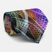 Abstracte Apophysis Fractal X Stropdas (Opgerold)