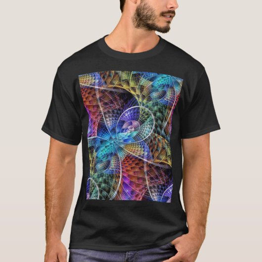 Abstracte Apophysis Fractal X T-shirt (Voorkant)