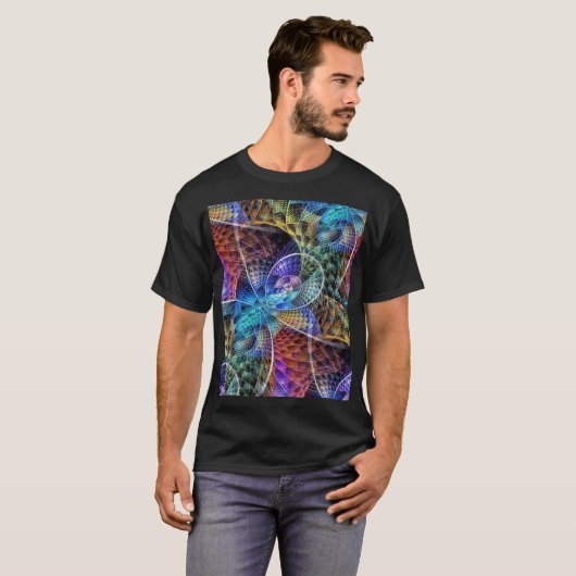 Abstracte Apophysis Fractal X T-shirt (Voorkant volledig)