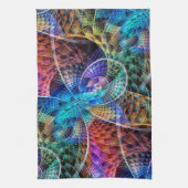 Abstracte Apophysis Fractal X Theedoek (Verticaal)