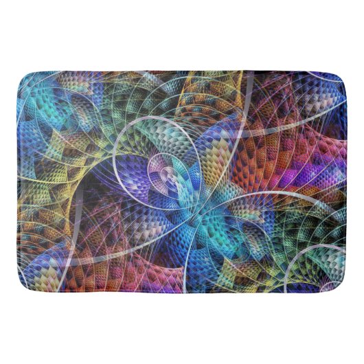 Abstracte Apophysis Fractal X + uw ideeën Badmat (Voorkant)