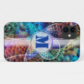 Abstracte Apophysis Fractal X + uw monogram Case-Mate iPhone Case (Achterkant (horizontaal))