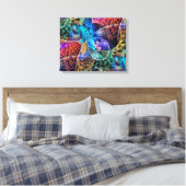 Abstracte Apophysis Fractal X - zij aan zij Canvas Afdruk (Insitu (Slaapkamer))