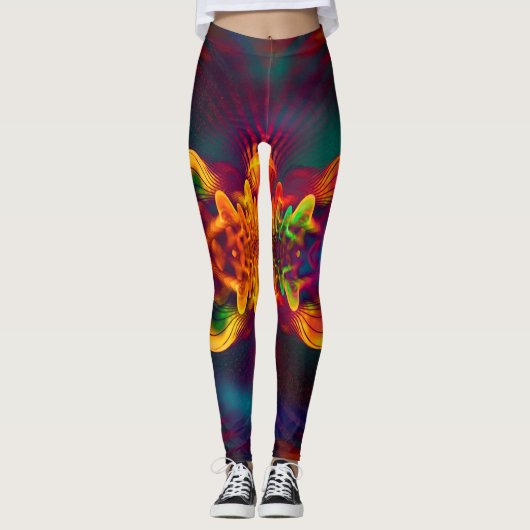 Abstracte Apophysis Fractal XI Leggings (Voorkant)